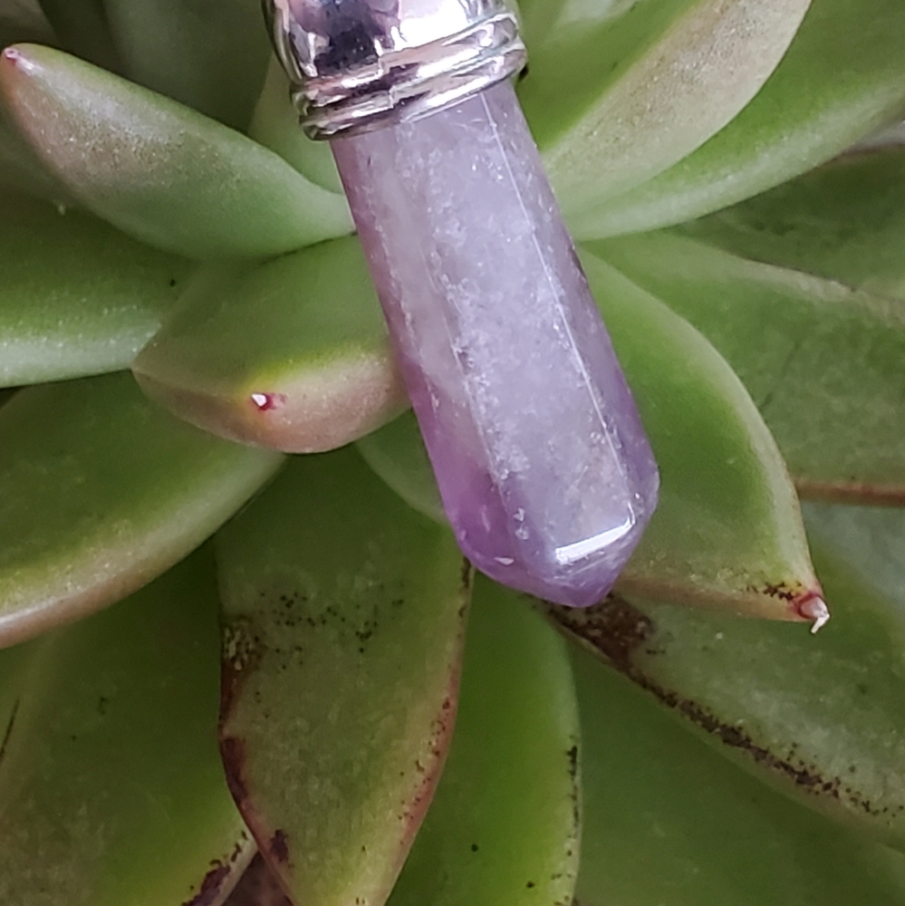 2 for 10 Jewelry  Amethyst  wand pendant - Picture 2 of 2